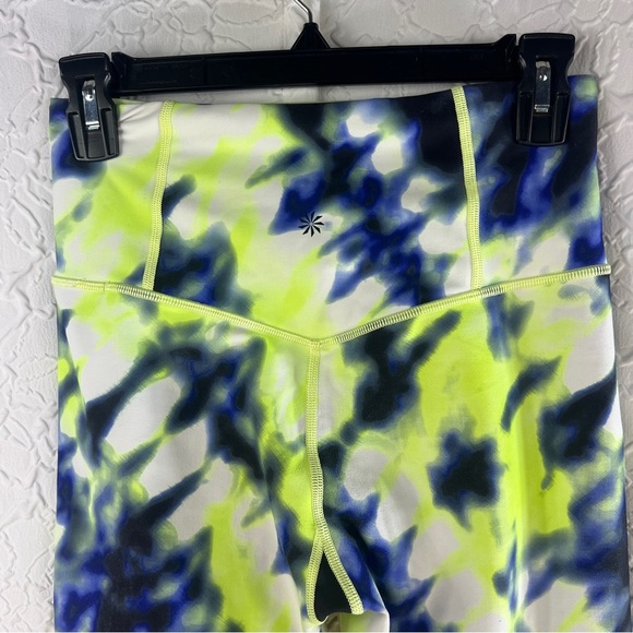 Athleta Tie-Dye Ankle Leggings - Neon Yellow and Black - Picture 6 of 9